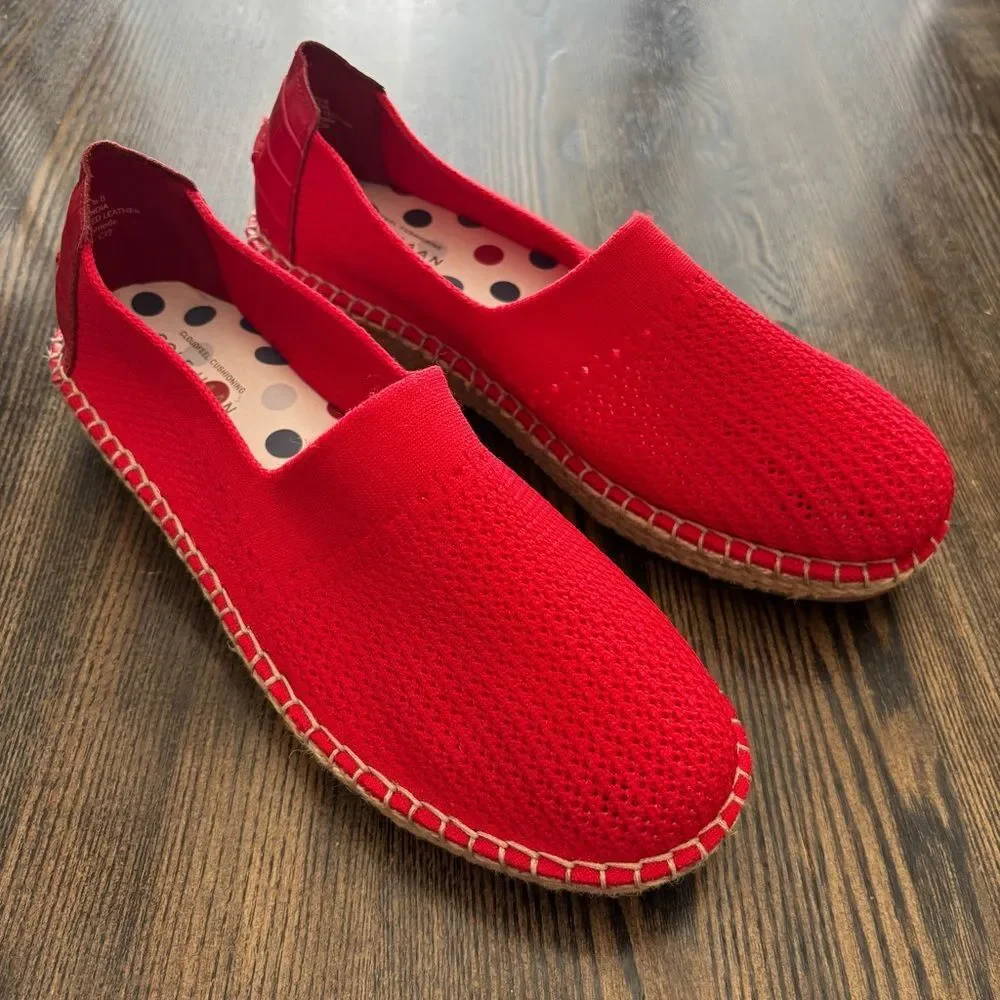 Cole Haan Red Cloudfeel Stitchlite Espadrille Slip-Ons Women’s Sz 7.5